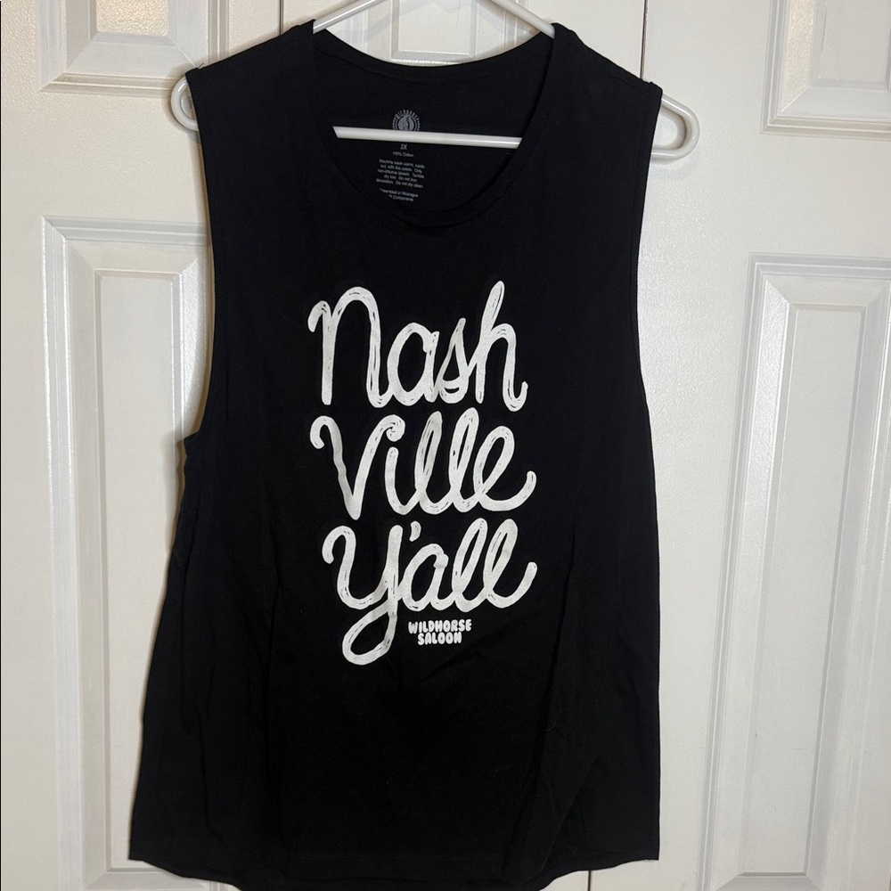 Black Graphic Muscle Tee